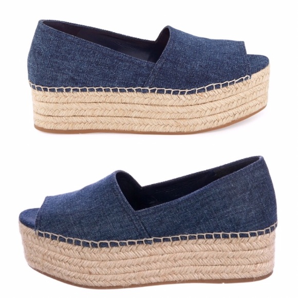 Miu Miu Shoes - 🦋🆕 Miu Miu ❃ Peep Toe Platform Espadrille ❃Denim